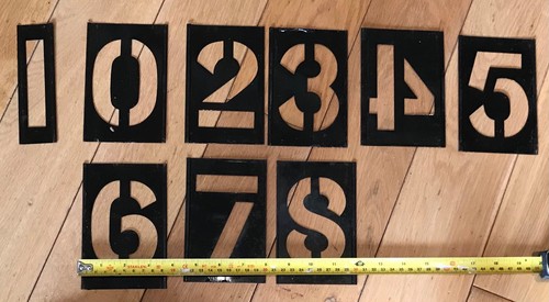 Vintage metal number - metal,