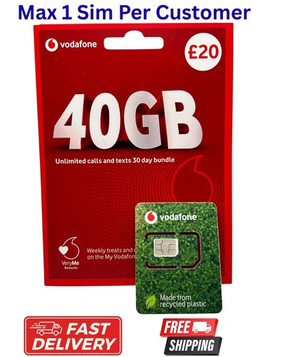 New vodafone sim card - x,