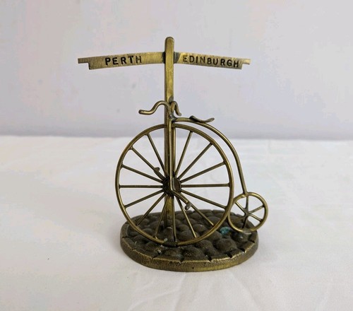 Vintage brass penny farthing - brass,