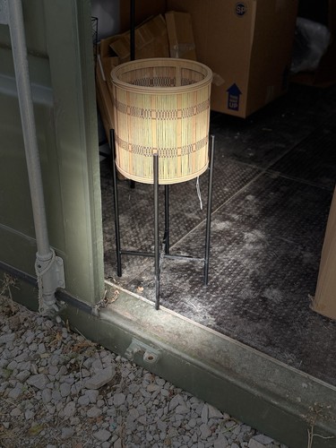 Tall round bamboo woven - round,