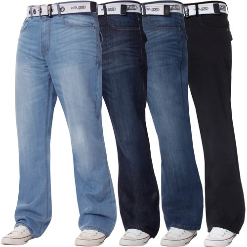 Kruze mens bootcut jeans wide - kruze,