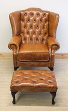 Queen Anne Chesterfield Tan