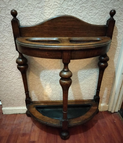 Antique oak semi circular