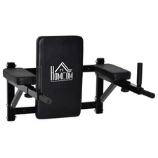 HOMCOM Gym Rack Dip Station Wall Mounted AB Knee Leg Raise Pull Up Fitness Chin