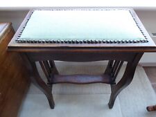 Antique piano stool, harp