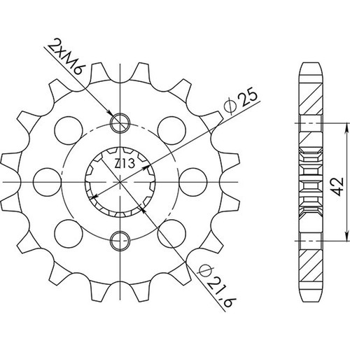 Sunstar steel sprocket p530 - sprocket,