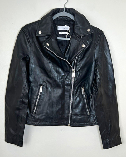 Mango mng real leather black - real,