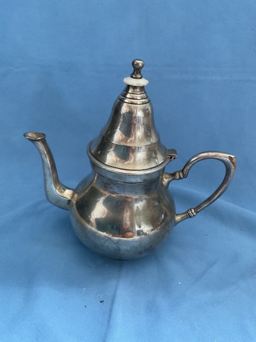 Silver plated moroccan teapot - silver,