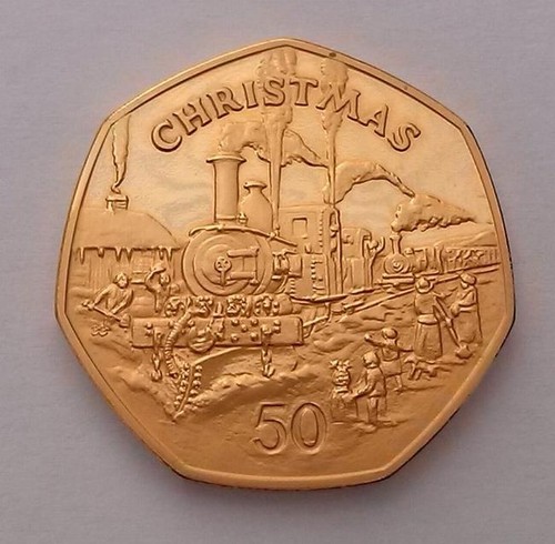 Isle man 1984 50p christmas - of,