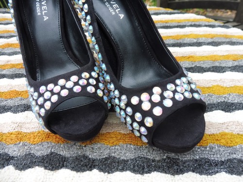Carvela black suedette