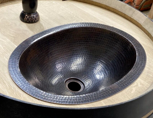 Oval copper bath - 12",