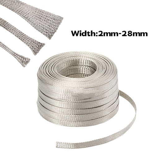 Tinned copper braided sleeve - tinned,