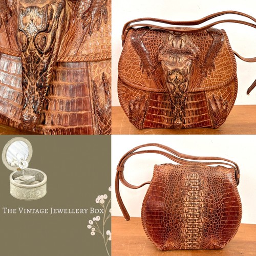 Vintage genuine crocodile skin - genuine,