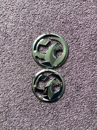Two vauxhall hood badges - two,