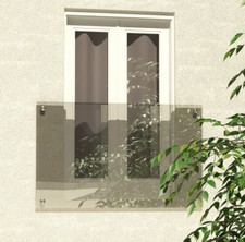 Venini Floating CLEAR Glass Juliet Balcony - Quick Delivery - Large Range