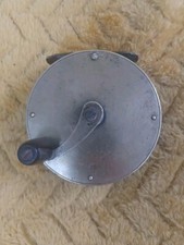 Early Vintage Brass Crank Wind 3 1/4" Salmon/Sea Trout Fly Reel -Crescent Handle