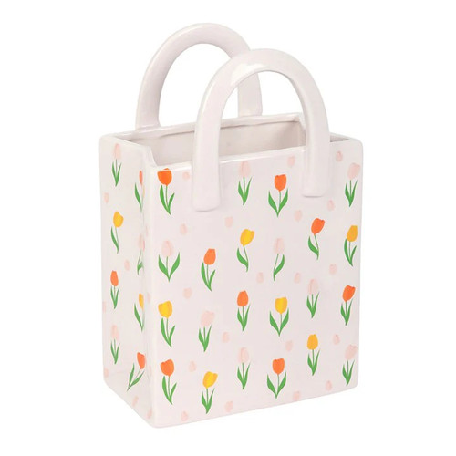 Tulip print ceramic bag - tulip,