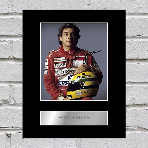 Ayrton senna signed mounted - ayrton,