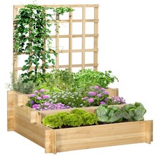 Outsunny 3 Tier Wooden Garden