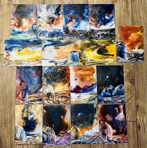 Original encaustic wax - x,