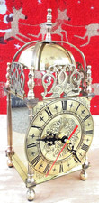 RARE, (LARGE) BRASS LANTERN, SMITHS, QUARTZ CARRIAGE CLOCK. GOOD TIME KEEPING