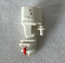 Vintage 3.5cm Plastic Miniature Toy Boat / Ship Outboard Motor Unbranded #R174