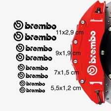 8 x Brembo Brake Caliper Sticker Decal Heat Resistant - White
