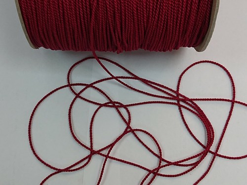 Claret twisted cord 2mm - claret,