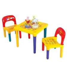 Kids Table and 2 Chairs Set ABC Alphabet Children Plastic Toddlers Childs School
