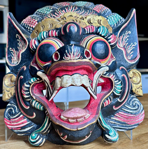 Vintage balinese wooden barong - balinese,