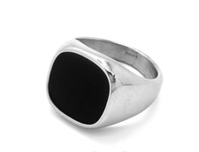 SILVER SIGNET RING, CHUNKY