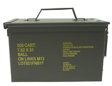 MILITARY ARMY 7.62 AMMO BOX METAL STORAGE CONTAINER TOOL BOX NATO Surplus (A)