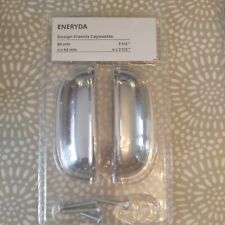 IKEA ENERYDA Cup handle kitchen bathroom drawer, chrome-plated, 89 mm BNWT