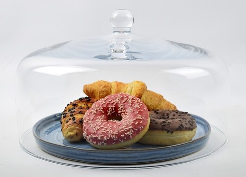 Clear glass display dome with - dome,