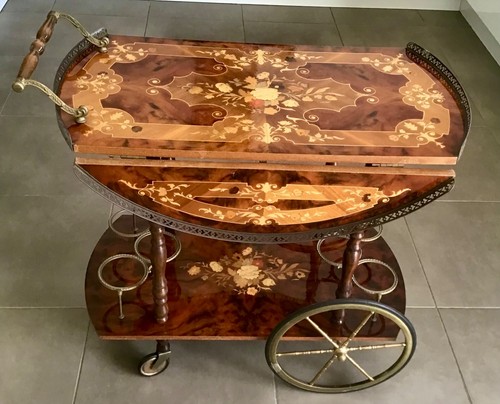 Vintage italian inlaid brass - italian, &