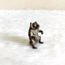 19c Vintage Mythological Brass Bear Statue Figure Figurine Rare Collectible M674