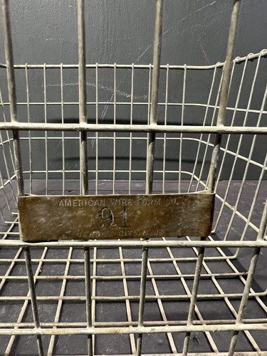 Vintage wire gym locker basket - wire,