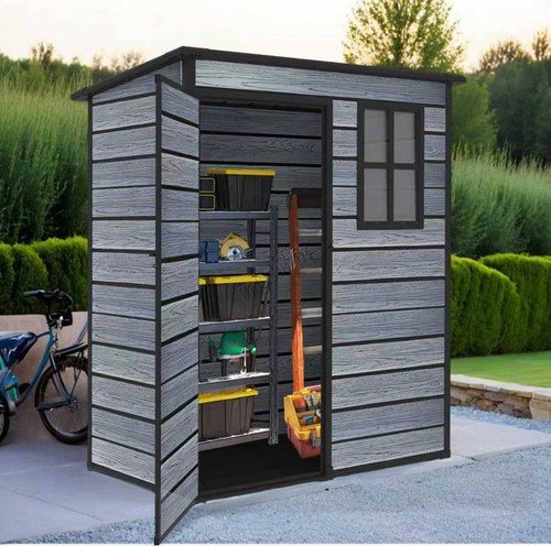 5x3ft plastic garden shed pent - 5x3ft,