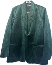Hod Green Velvet Jacket Blazer Size 42 Approx Uk 12 Evening Occasion