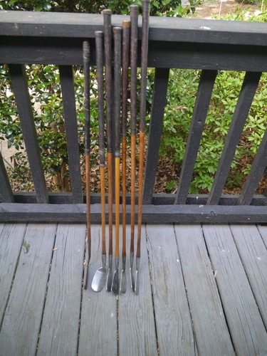 Club set antique hickory - club,