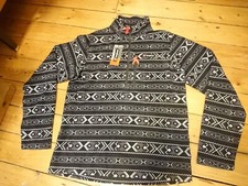 Berghaus Prism Trango Fleece Large Top Dean Street 90s Retro Patterned Black 