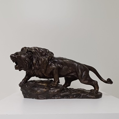 Antique lion sculpture - lion,