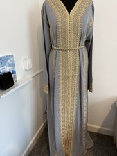 Grey Moroccan Jalabiya Kaftan
