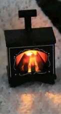 Dolls House Furniture Fire 1.12th Wood  Burning Stove With Light. Pile Logs.