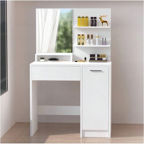 White dressing table with led - dressing,
