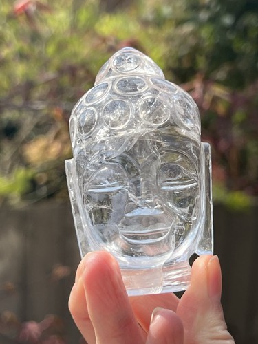 Clear quartz large buddha - large, head