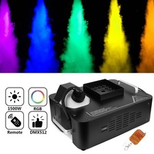 1500W Smoke Machine Fog Mist Haze Hazer Effect 24 LED RGB For Disco Party Club