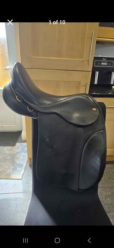 Black country saddle 17inch - black,