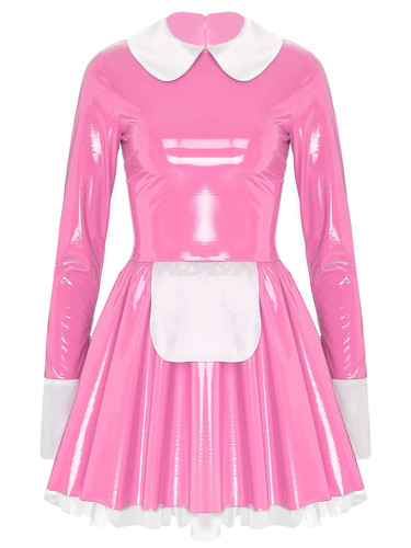 Women faux latex maid - women’s,