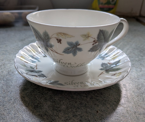 Crown trent silver wedding tea - silver,